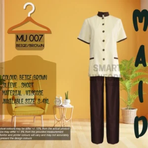 MU 007- MAID UNIFORM YELLOW/BROWN