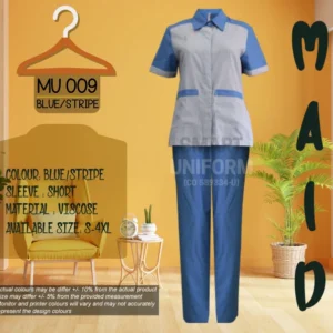 MU 009- MAID UNIFORM BLUE STRIPE