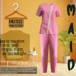MU 011- MAID UNIFORM PINK STRIPE