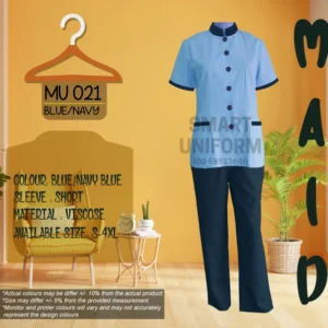 MU 021- MAID UNIFORM BLUE/NAVY BLUE