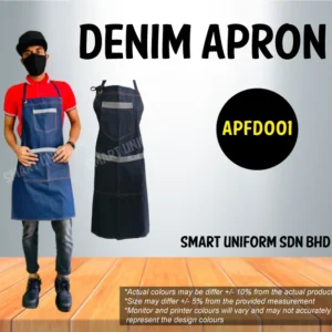 SU- APFD001 - READY STOCK FULL APRON DENIM