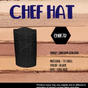 SU- CH017B - READY STOCK CHEF HAT TALL - BLACK