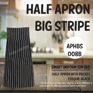SU- APHBS008B - HALF APRON BIG STRIPE
