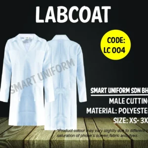 LC 004-READY STOCK LONG SLEEVE LABCOAT - MALE