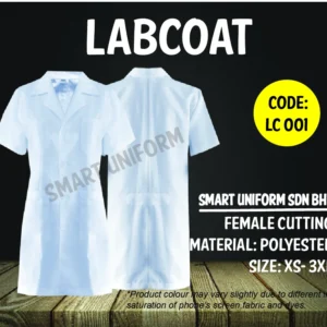 LC 001-READY STOCK SHORT SLEEVE LABCOAT - FEMALE