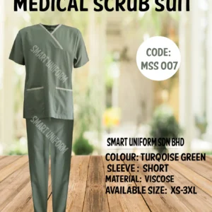 MSS 007 - READY STOCK MEDICAL SCRUB SUIT - OLIVE/GREEN