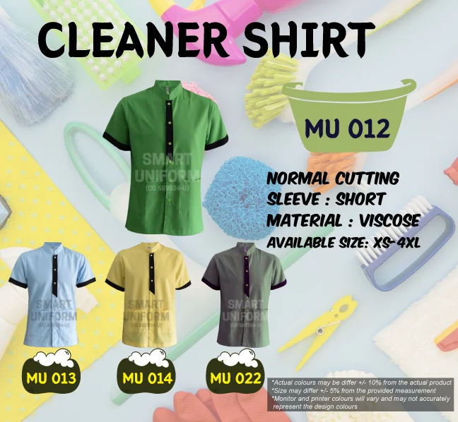 READY STOCK CLEANER SHIRT (MU 012, MU 013, MU 014, MU 022)