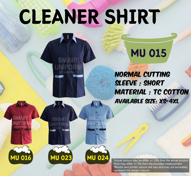 READY STOCK CLEANER SHIRT (MU 015, MU 016, MU 023, MU 024)